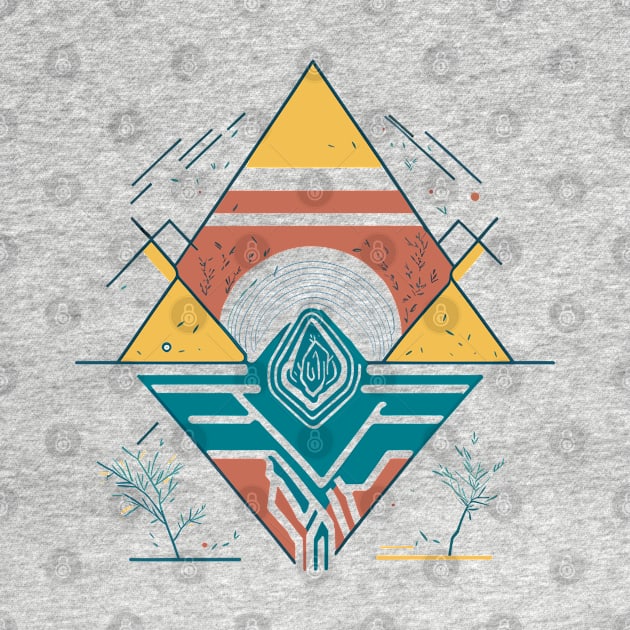 Bohemian Style Geometric Triangle by ElMass